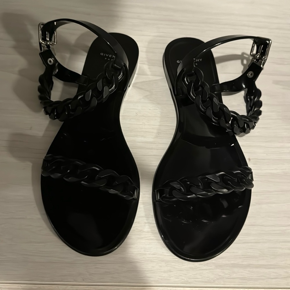 Givenchy Black Jelly Sandals Size 39